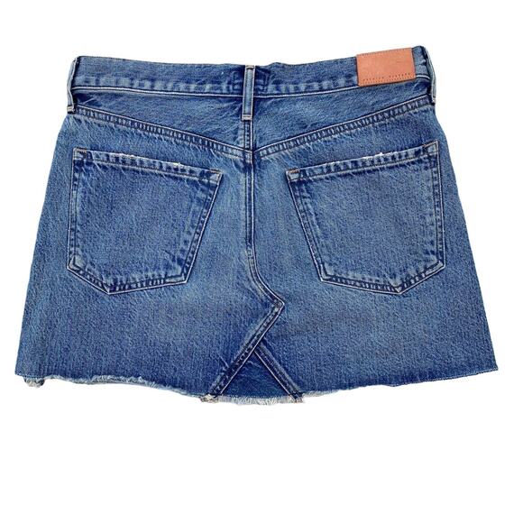 New Citizens Of Humanity Cutoff Hem Green Point Jean Denim Mini Skirt Size 27 - Picture 9 of 13